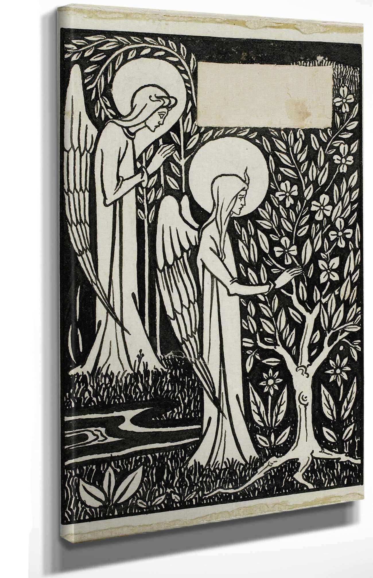 Decorative Study Two Angels by Aubrey Vincent Beardsley Posters, Prints, & Visual Artwork