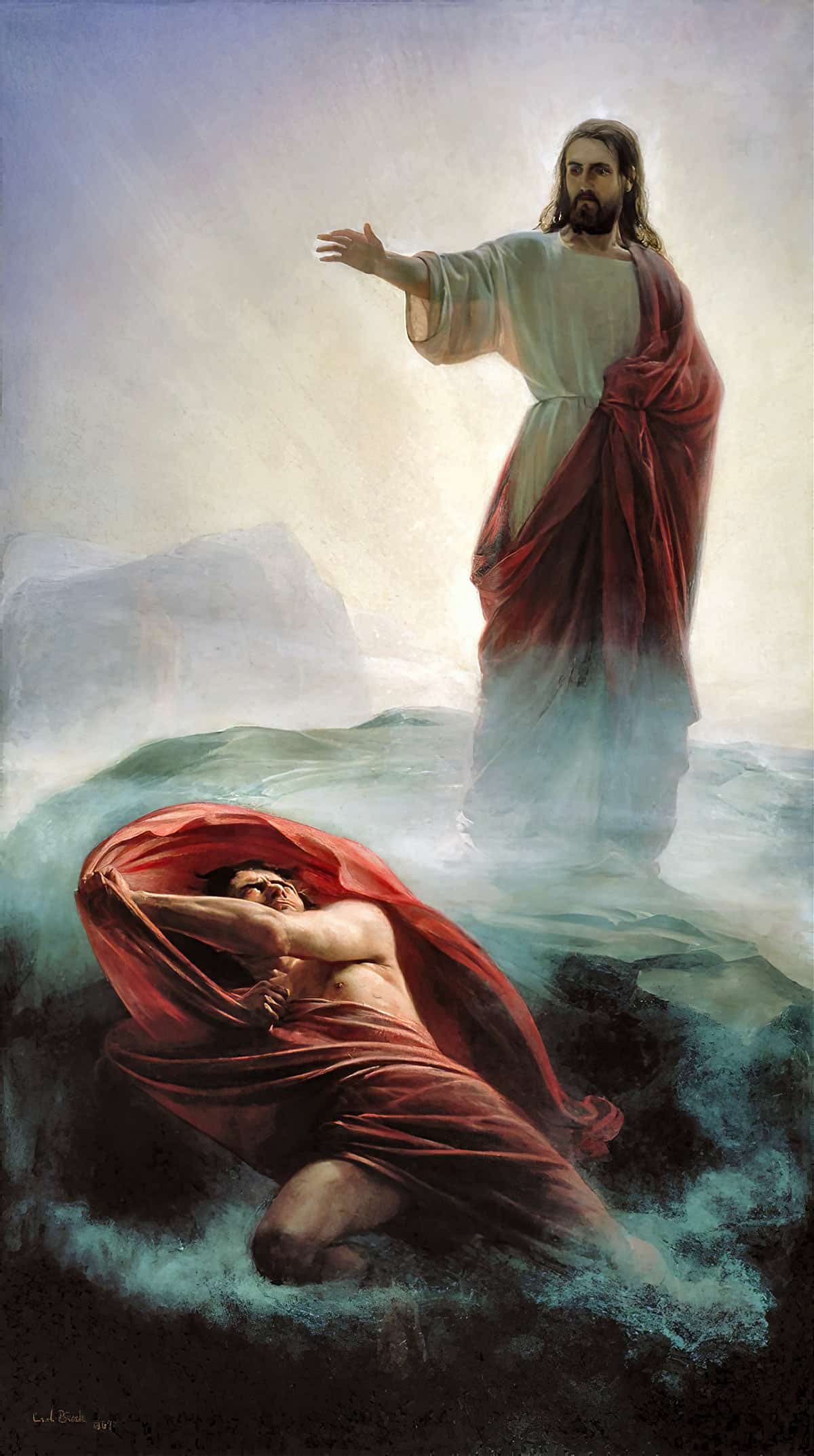 Denying Satan by Carl Bloch Posters, Prints, & Visual Artwork