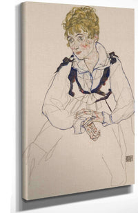 Die Frau Des Kunstlers Sitzend Edith Schiele by Egon Schiele Posters, Prints, & Visual Artwork