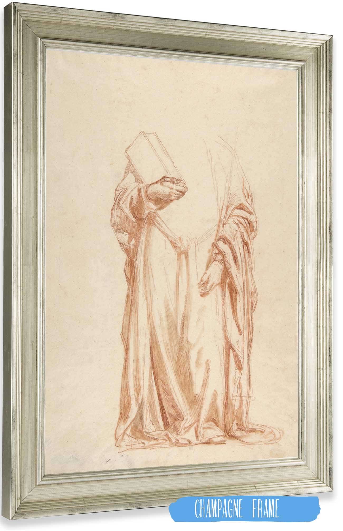 Drapery Study For Sainte Clotilde   by Isidore Pils Posters, Prints, & Visual Artwork