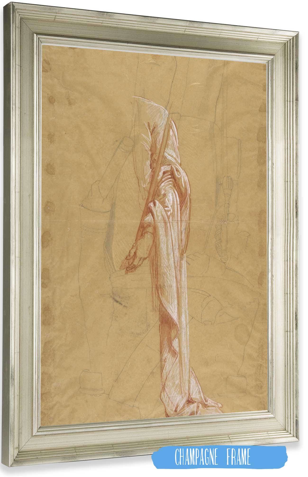 Drapery Study For Sainte Clotilde   by Isidore Pils Posters, Prints, & Visual Artwork