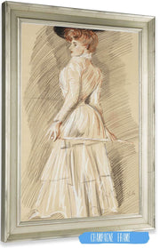 Elegante A La Canne by Paul Cesar Helleu Posters, Prints, & Visual Artwork