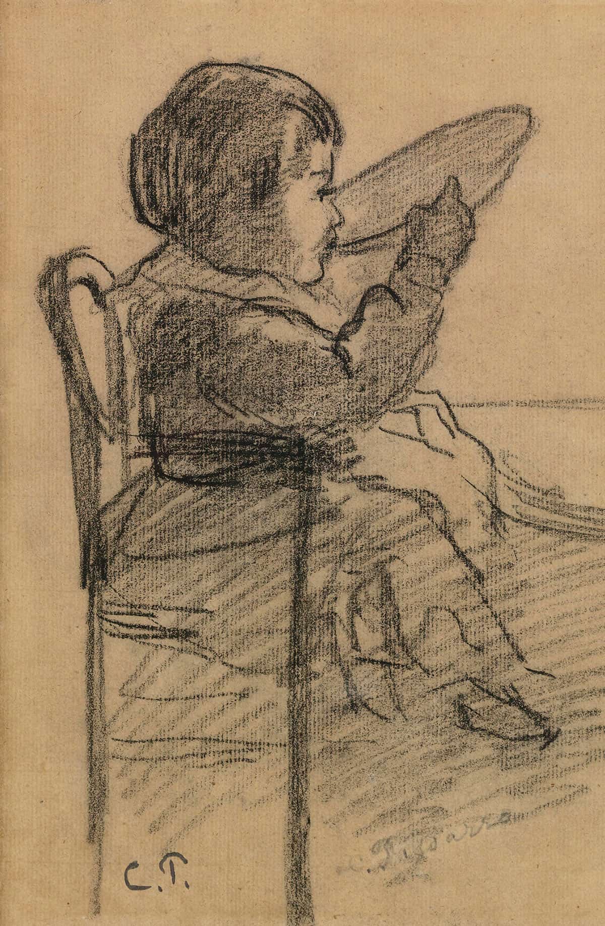 Enfant by Camille Pissarro Posters, Prints, & Visual Artwork