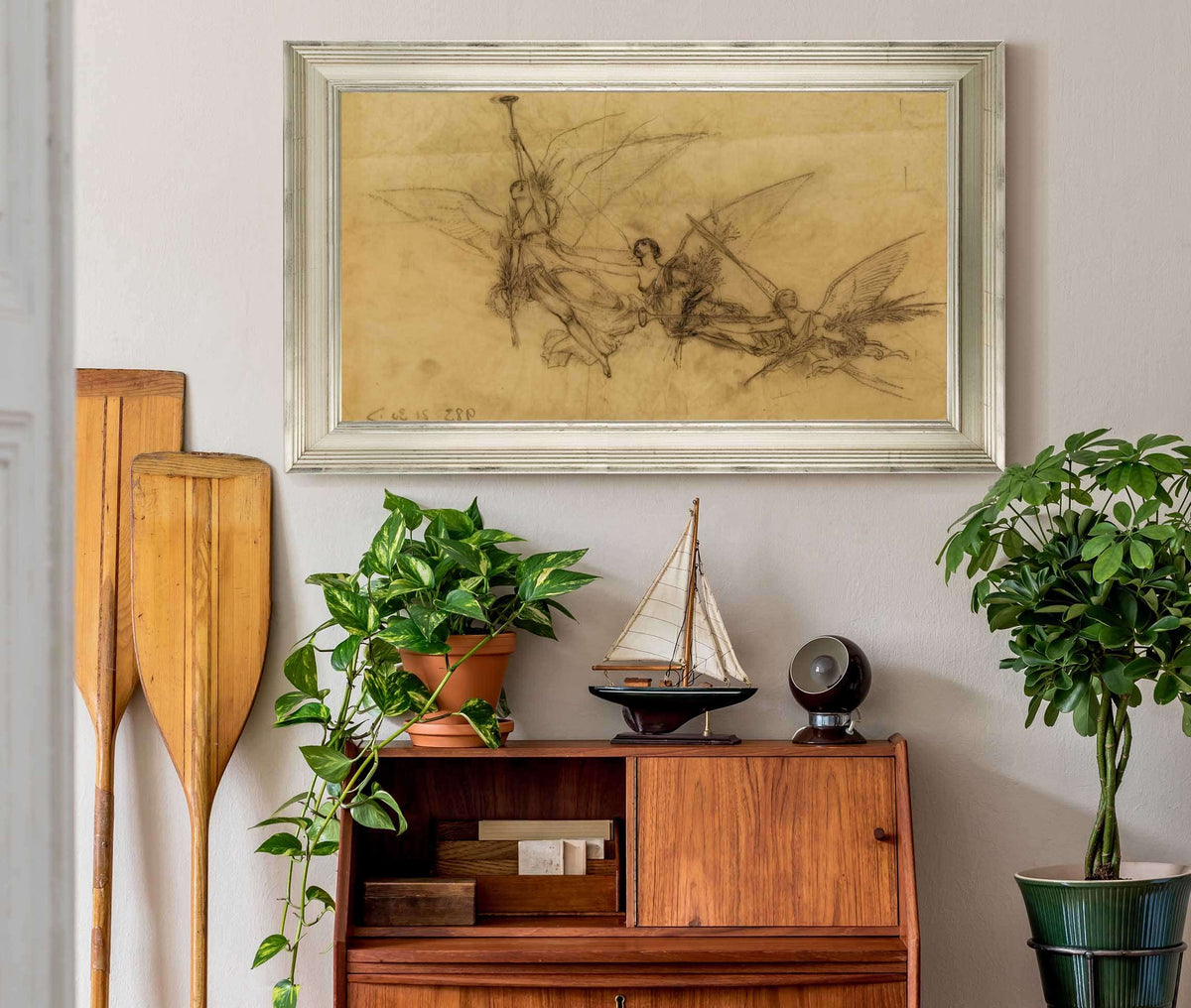 Etude De Figures Volantes  by Luc Olivier Merson Posters, Prints, & Visual Artwork