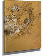 Etude De Figures Volantes  by Luc Olivier Merson Posters, Prints, & Visual Artwork