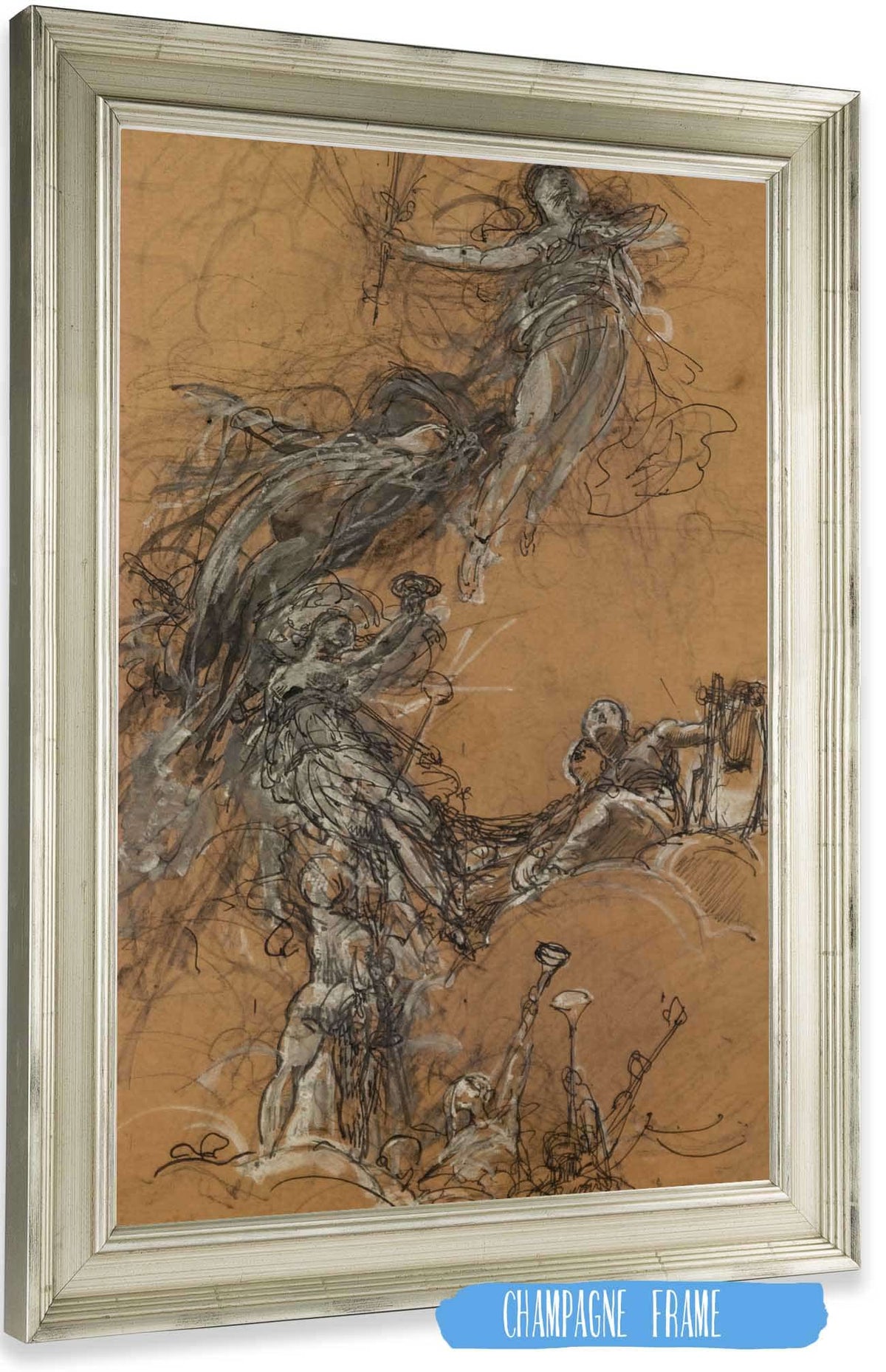 Etude De Figures Volantes  by Luc Olivier Merson Posters, Prints, & Visual Artwork