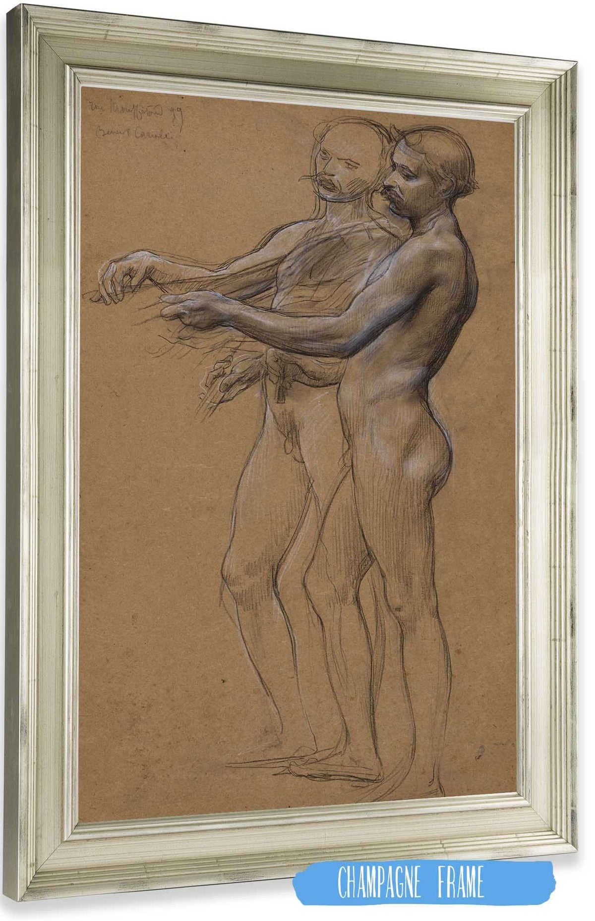 Etude De Nu Hommes Jouant Du Violon by Luc Olivier Merson Posters, Prints, & Visual Artwork