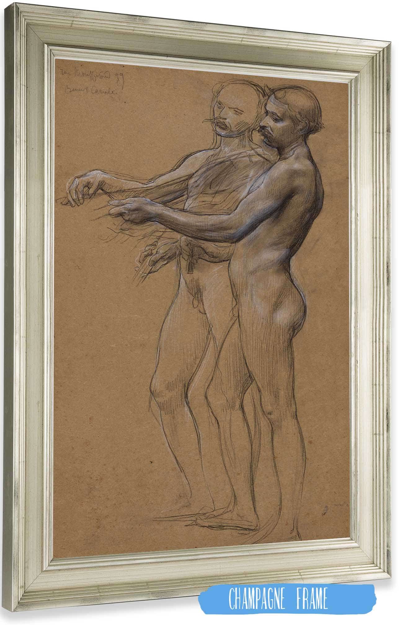 Etude De Nu Hommes Jouant Du Violon by Luc Olivier Merson Posters, Prints, & Visual Artwork