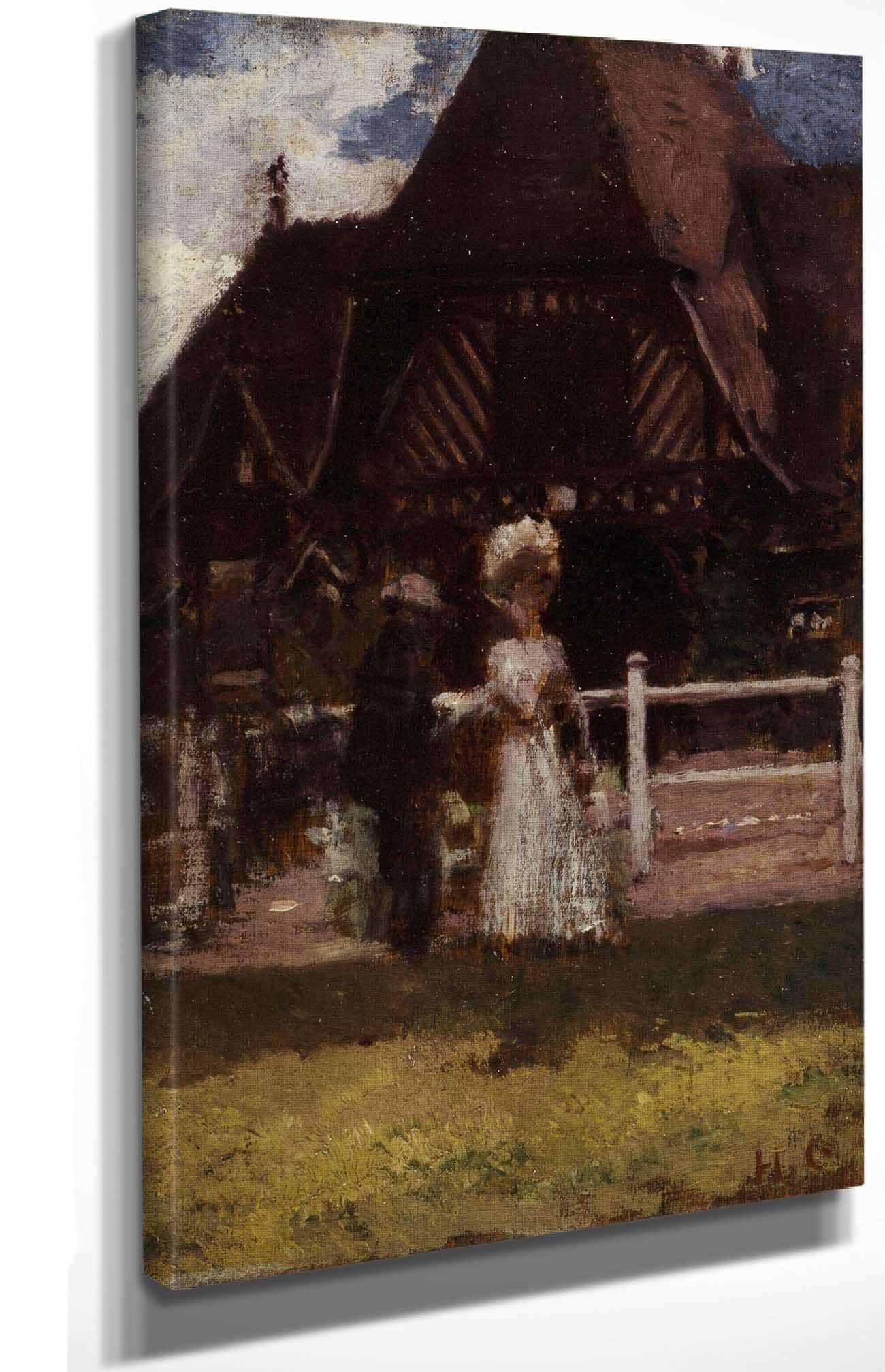 Etude Pour Un Tableau Non Identifie Montrant Lhippodrome De Deauville by Henri Gervex Posters, Prints, & Visual Artwork