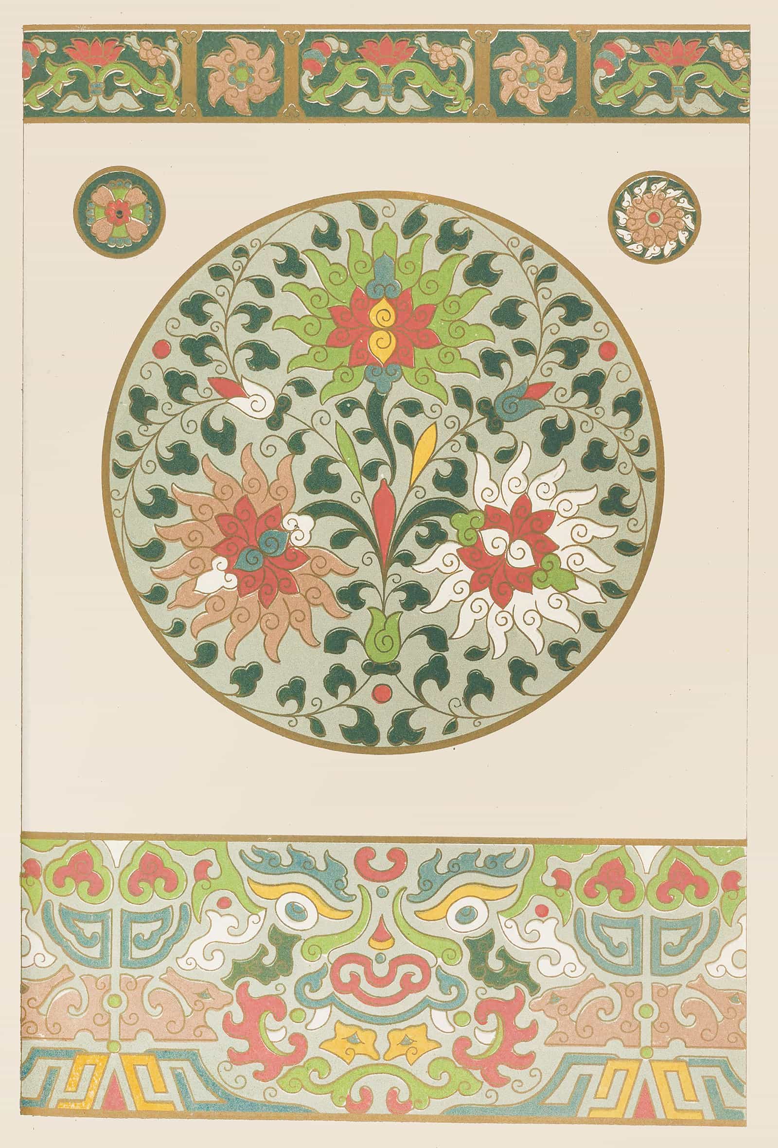 Examples Of Chinese Ornament Pl  by Owen Jones Posters, Prints, & Visual Artwork