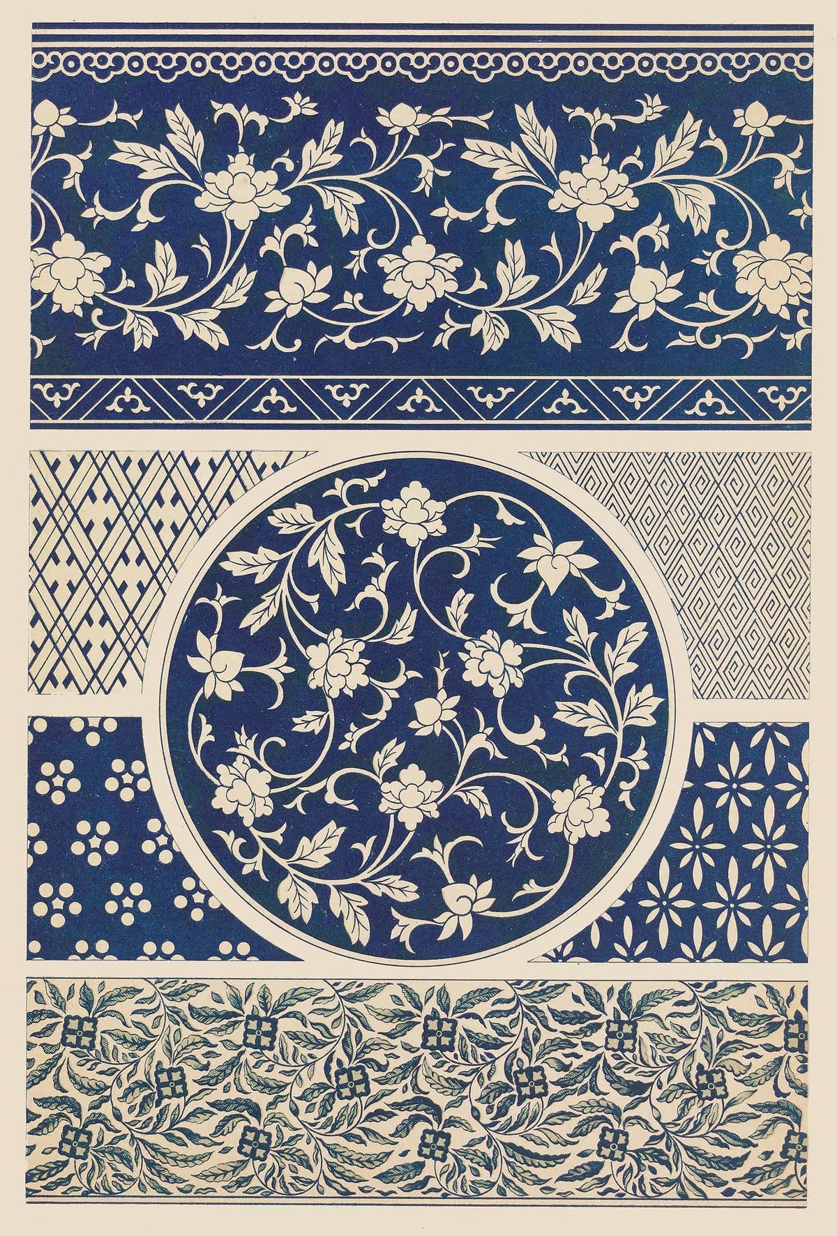 Examples Of Chinese Ornament Pl  by Owen Jones Posters, Prints, & Visual Artwork