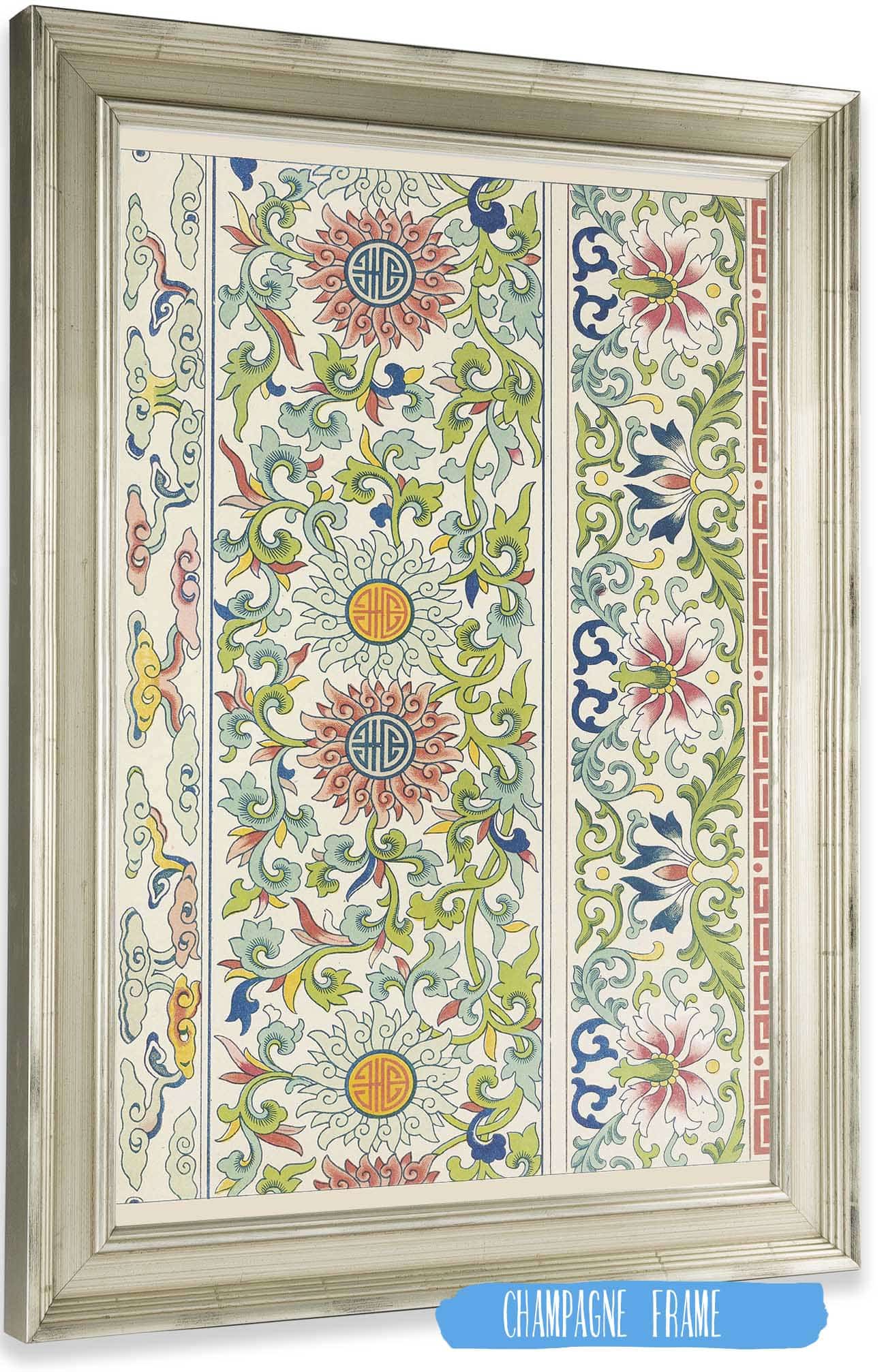 Examples Of Chinese Ornament Pl  by Owen Jones Posters, Prints, & Visual Artwork