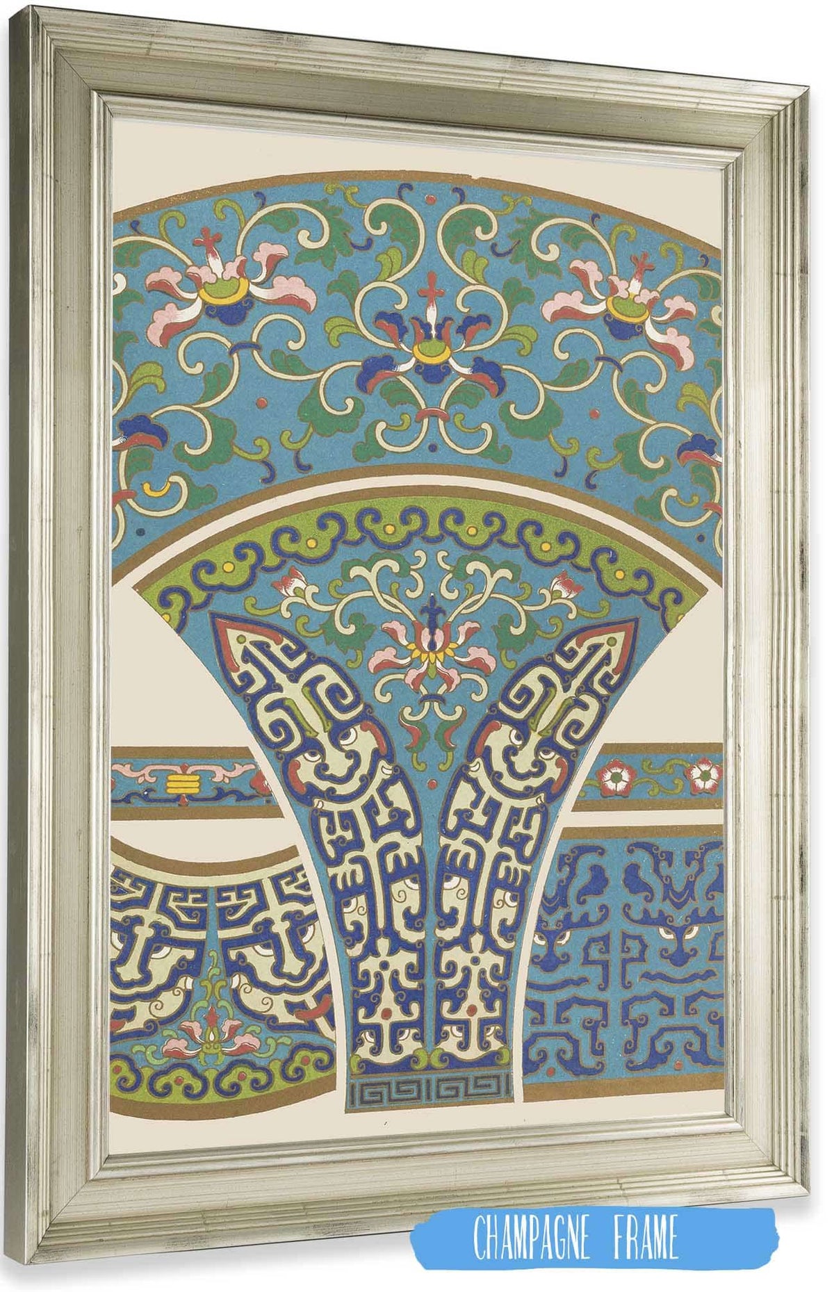 Examples Of Chinese Ornament Pl  by Owen Jones Posters, Prints, & Visual Artwork