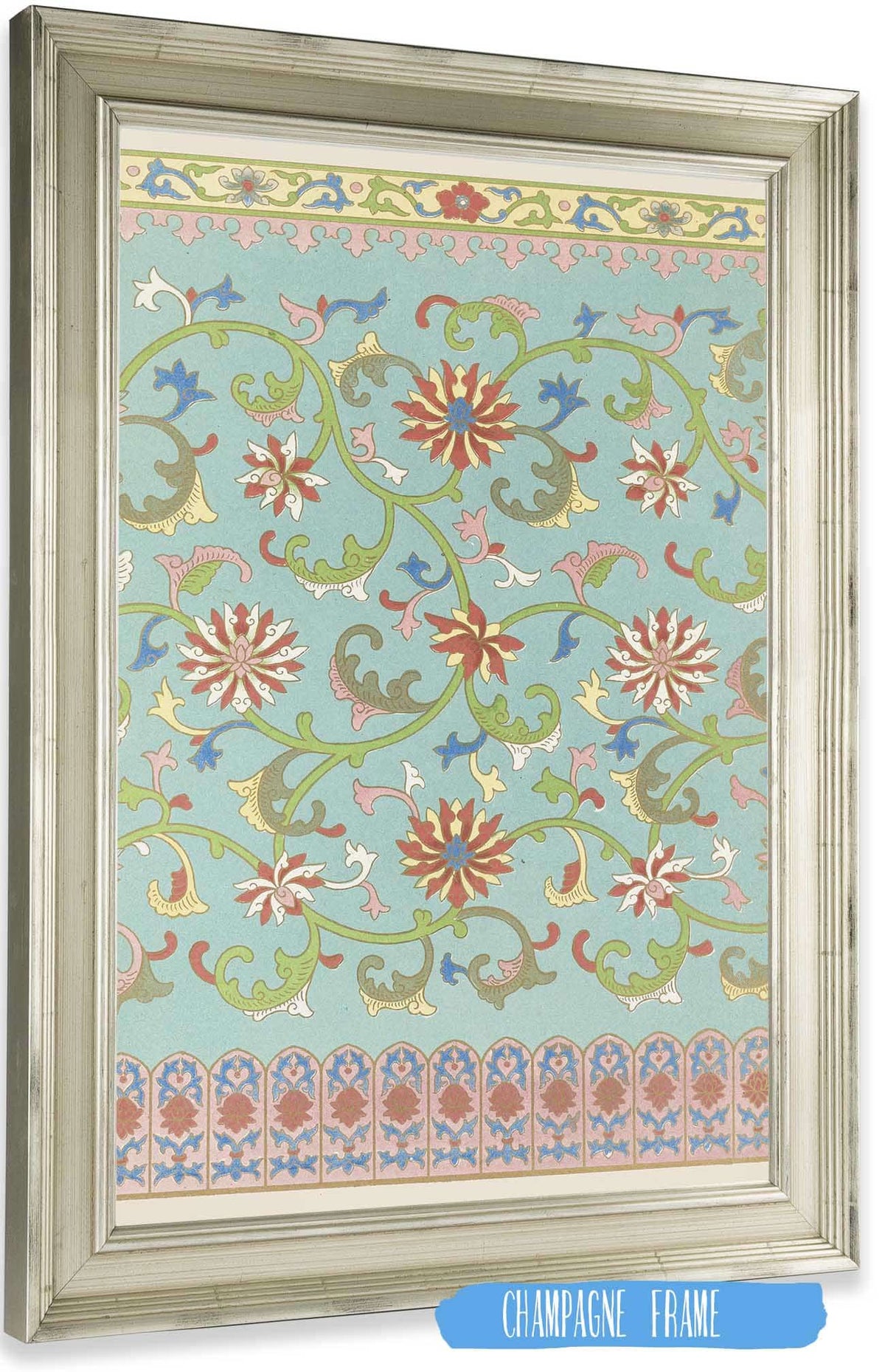 Examples Of Chinese Ornament Pl  by Owen Jones Posters, Prints, & Visual Artwork