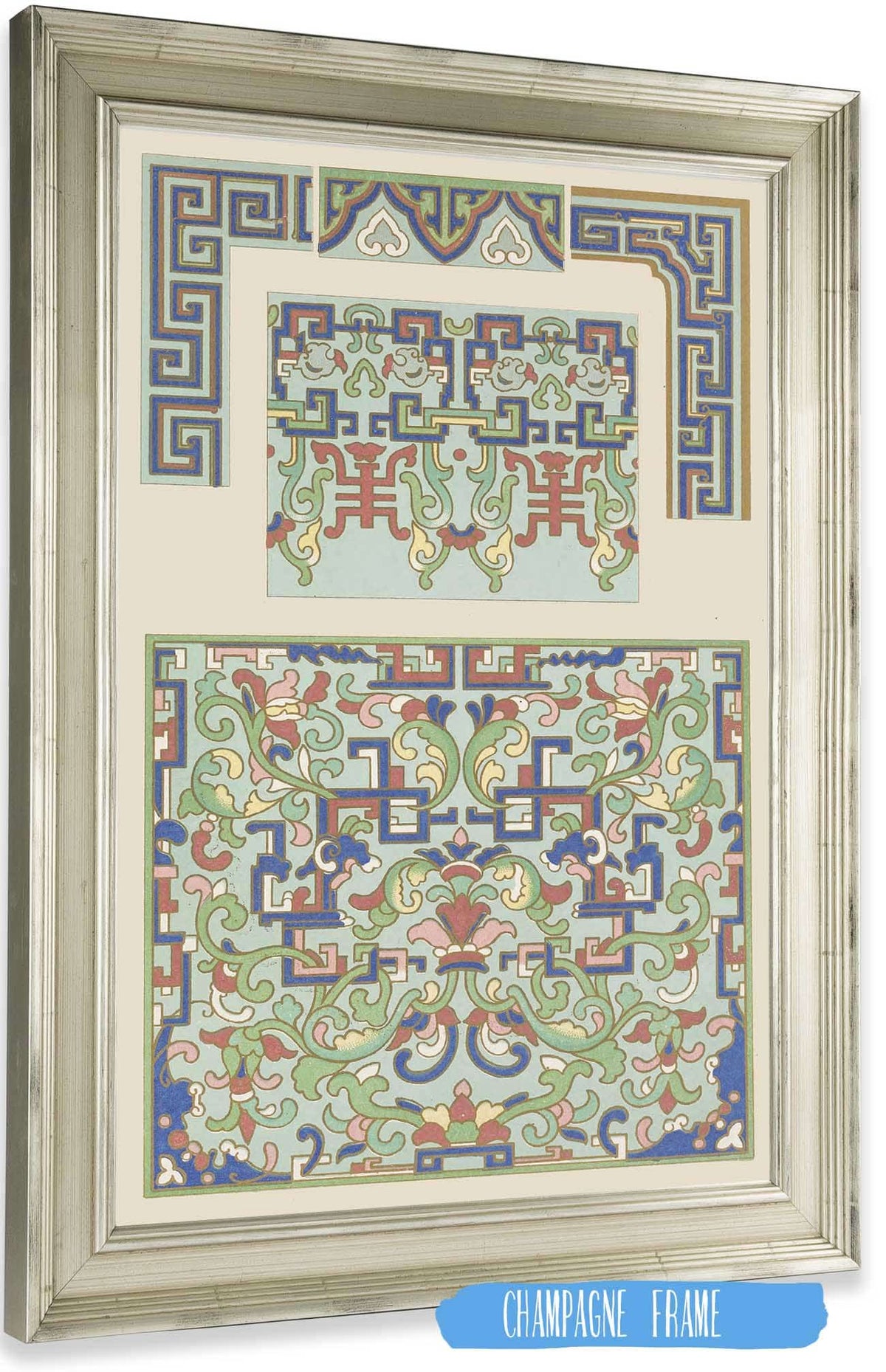 Examples Of Chinese Ornament Pl  by Owen Jones Posters, Prints, & Visual Artwork