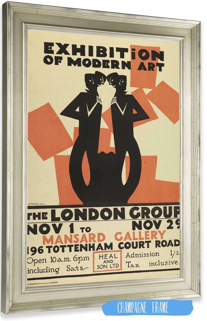 Exhibition Of Modern Art The London Group by Edward Mcknight Kauffer Posters, Prints, & Visual Artwork