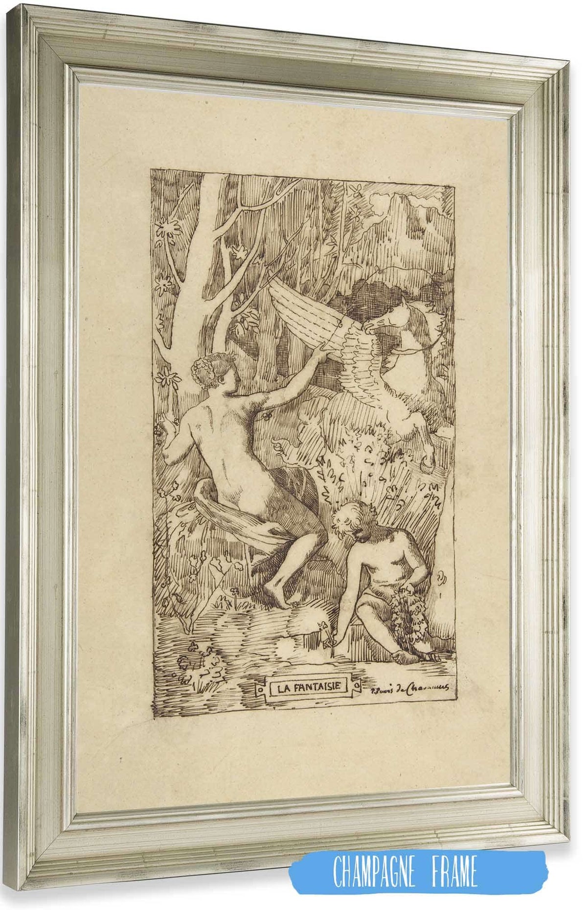 Fantasy   by Pierre Puvis De Chavannes Posters, Prints, & Visual Artwork