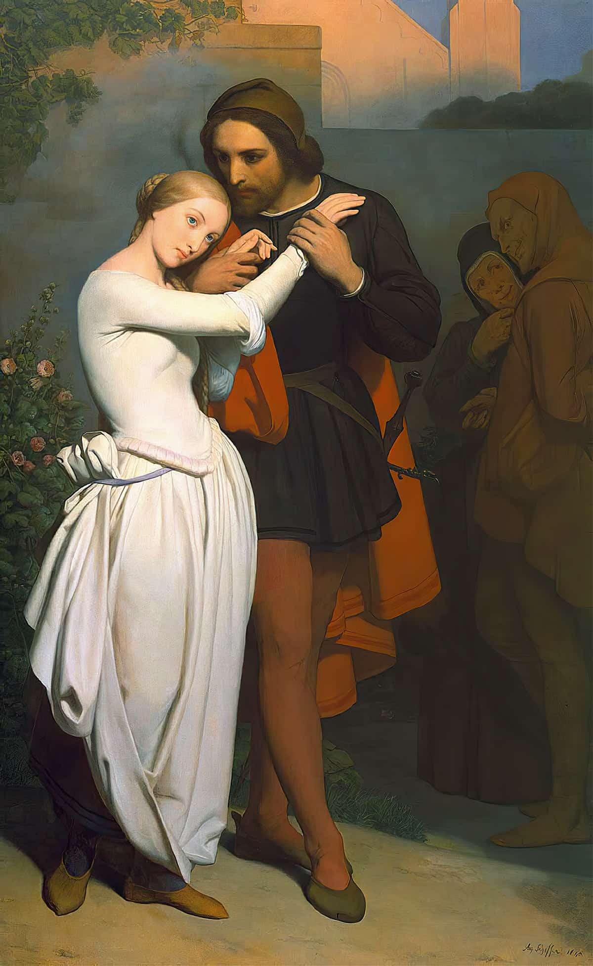 Faust And Marguerite In The Garden by Ary Scheffer Posters, Prints, & Visual Artwork