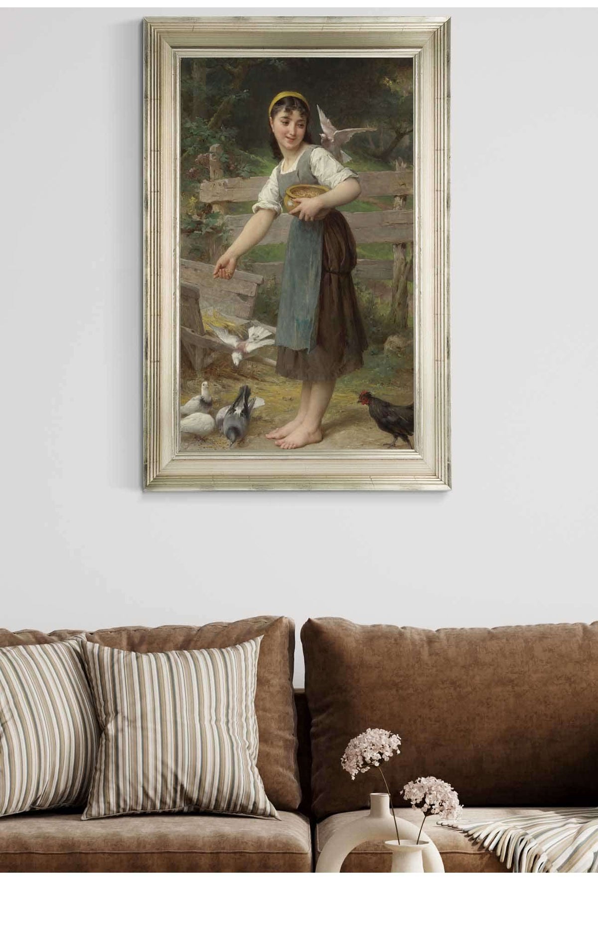 Feeding The Doves by Emile Munier Posters, Prints, & Visual Artwork