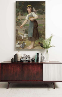 Feeding The Doves by Emile Munier Posters, Prints, & Visual Artwork