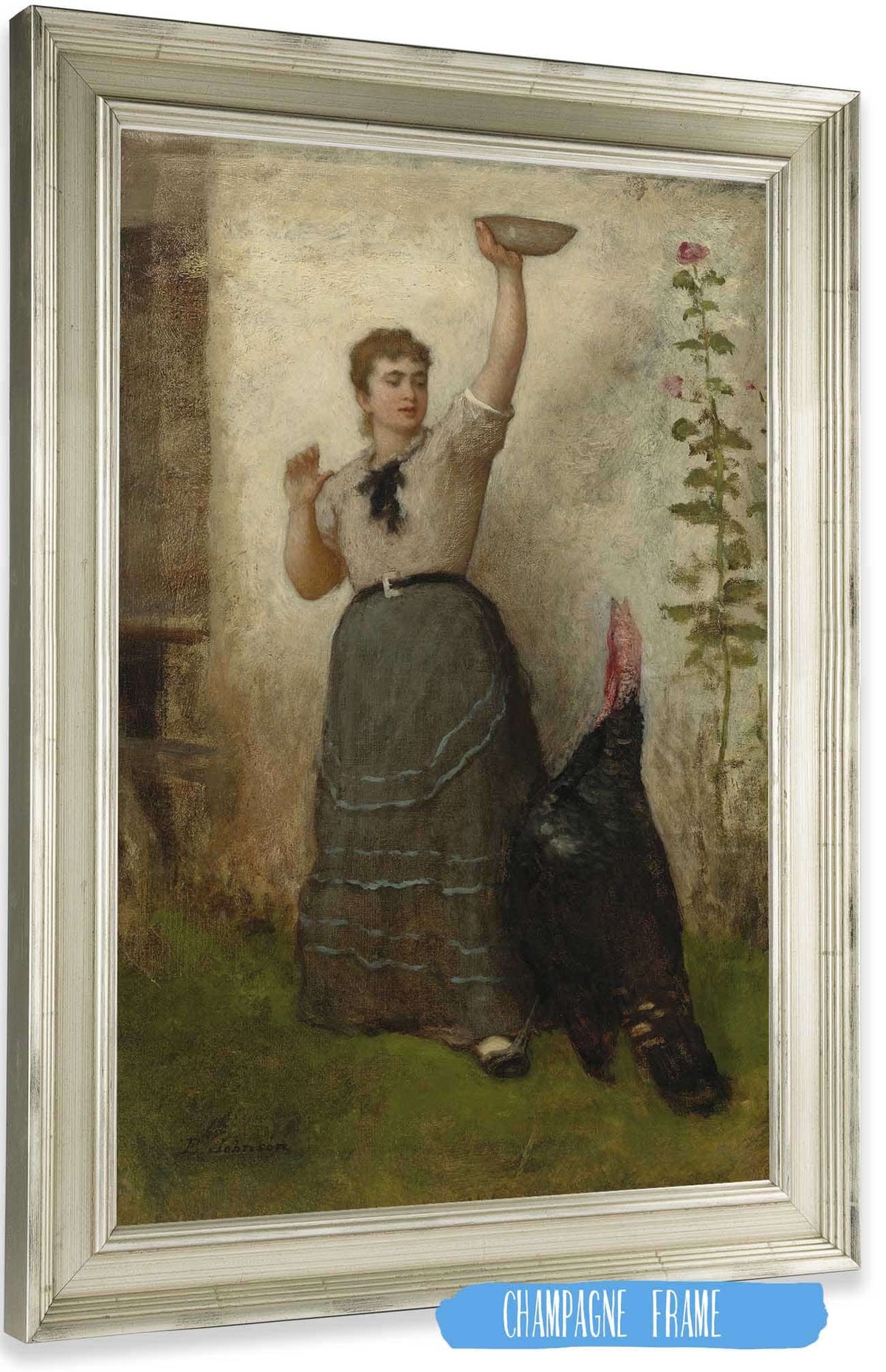 Feeding The Turke by Eastman Johnson Posters, Prints, & Visual Artwork