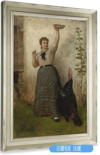 Feeding The Turke by Eastman Johnson Posters, Prints, & Visual Artwork