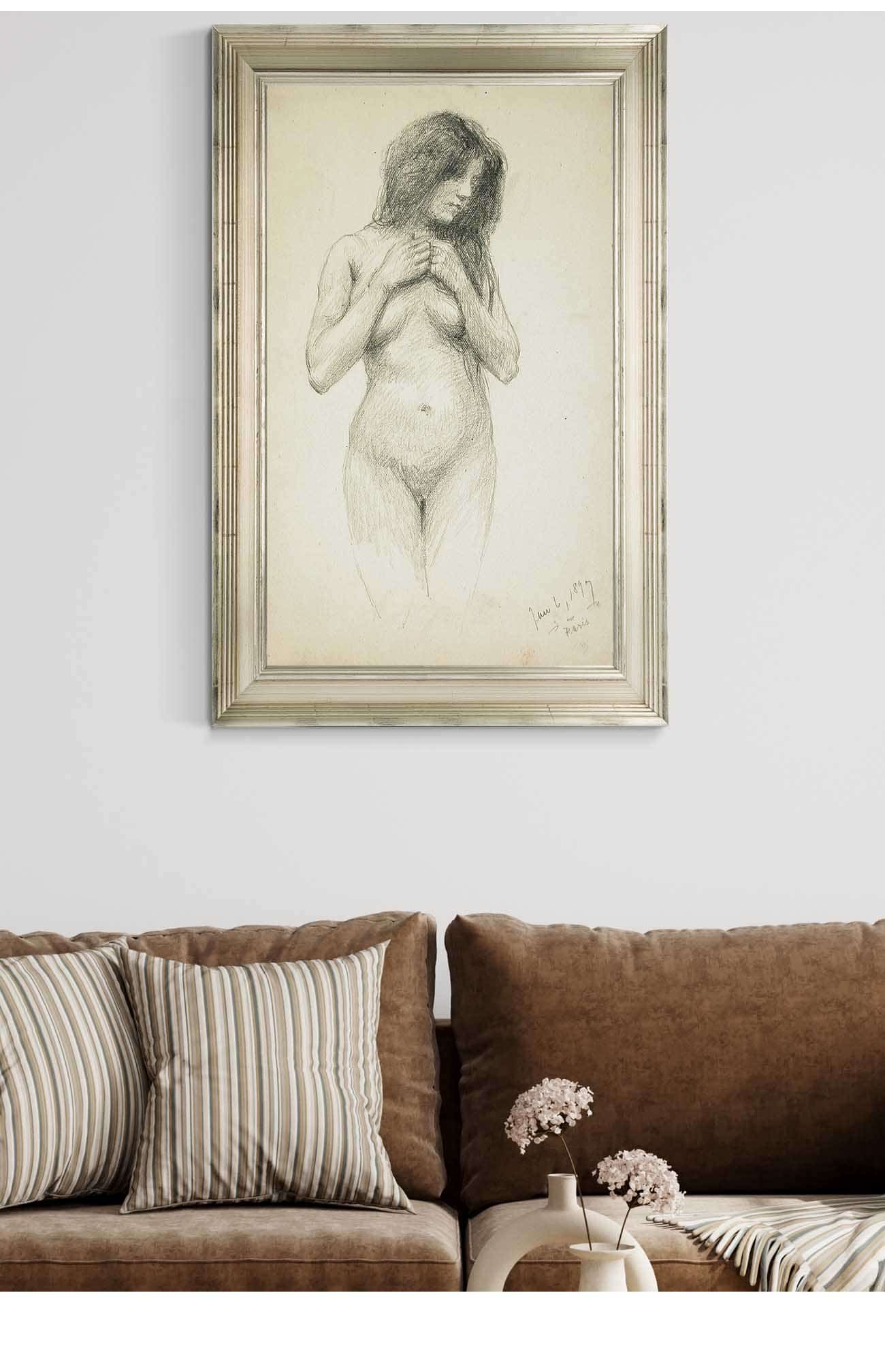 Female Nude by Frank Duveneck Posters, Prints, & Visual Artwork
