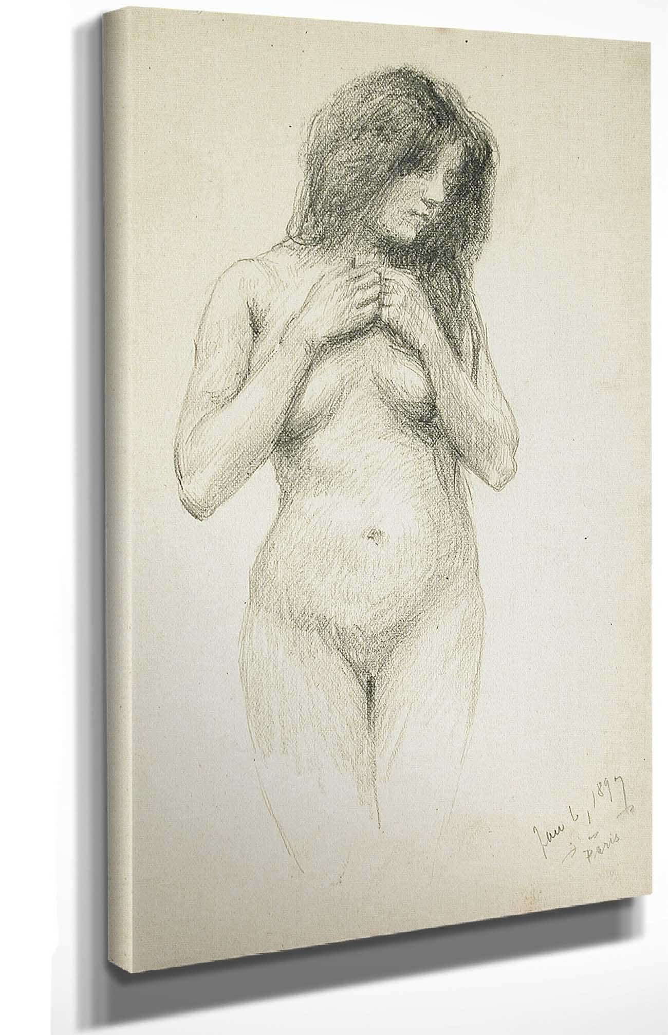 Female Nude by Frank Duveneck Posters, Prints, & Visual Artwork