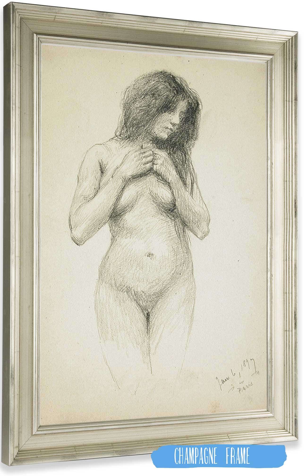 Female Nude by Frank Duveneck Posters, Prints, & Visual Artwork