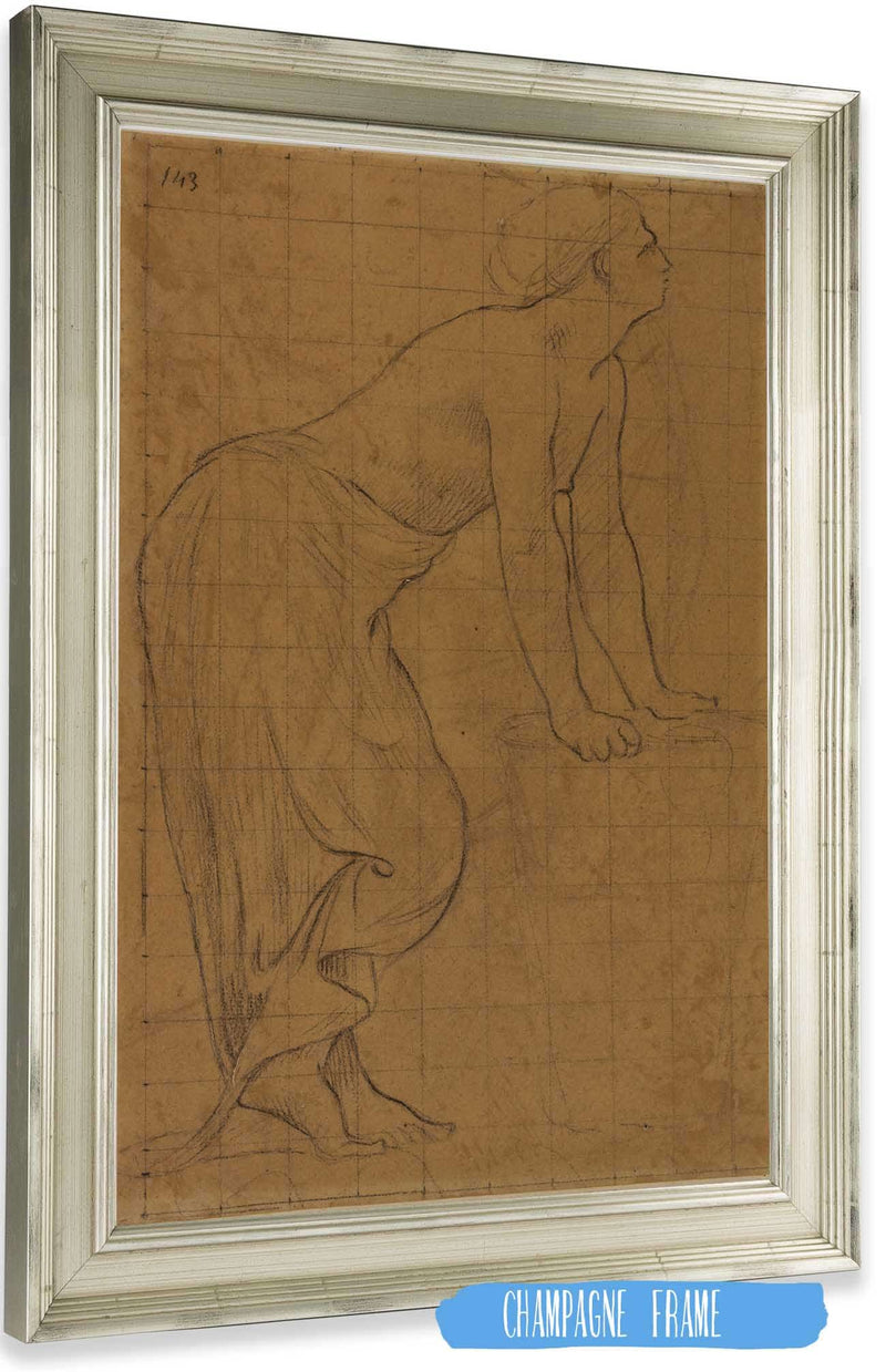 Femme Debout De Profil A Droite by Pierre Puvis De Chavannes Posters, Prints, & Visual Artwork