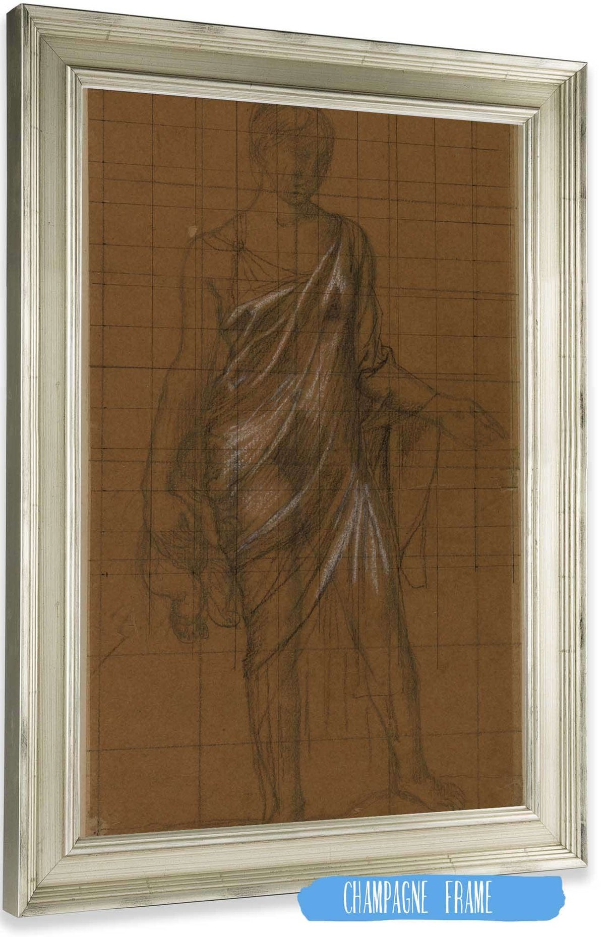 Femme Drapee De Face Tenant Un Enfant Sur La Hanche Droite by Pierre Puvis De Chavannes Posters, Prints, & Visual Artwork