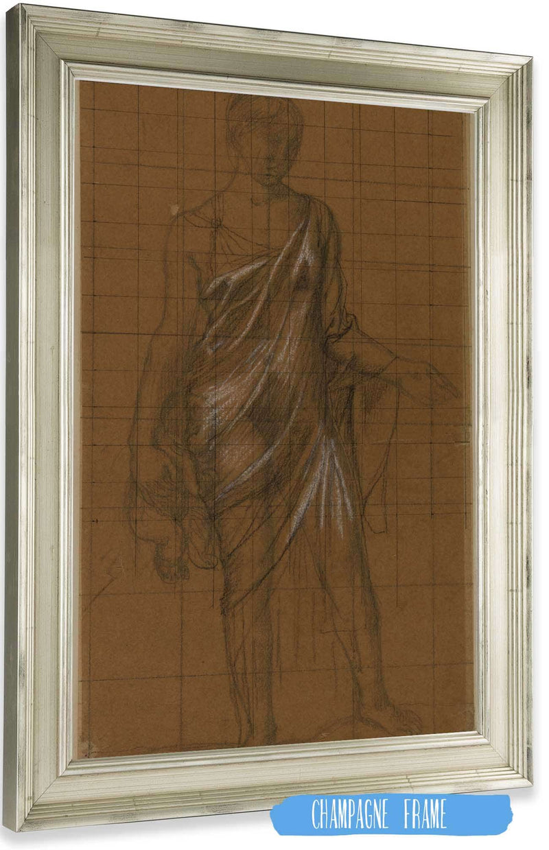 Femme Drapee De Face Tenant Un Enfant Sur La Hanche Droite by Pierre Puvis De Chavannes Posters, Prints, & Visual Artwork