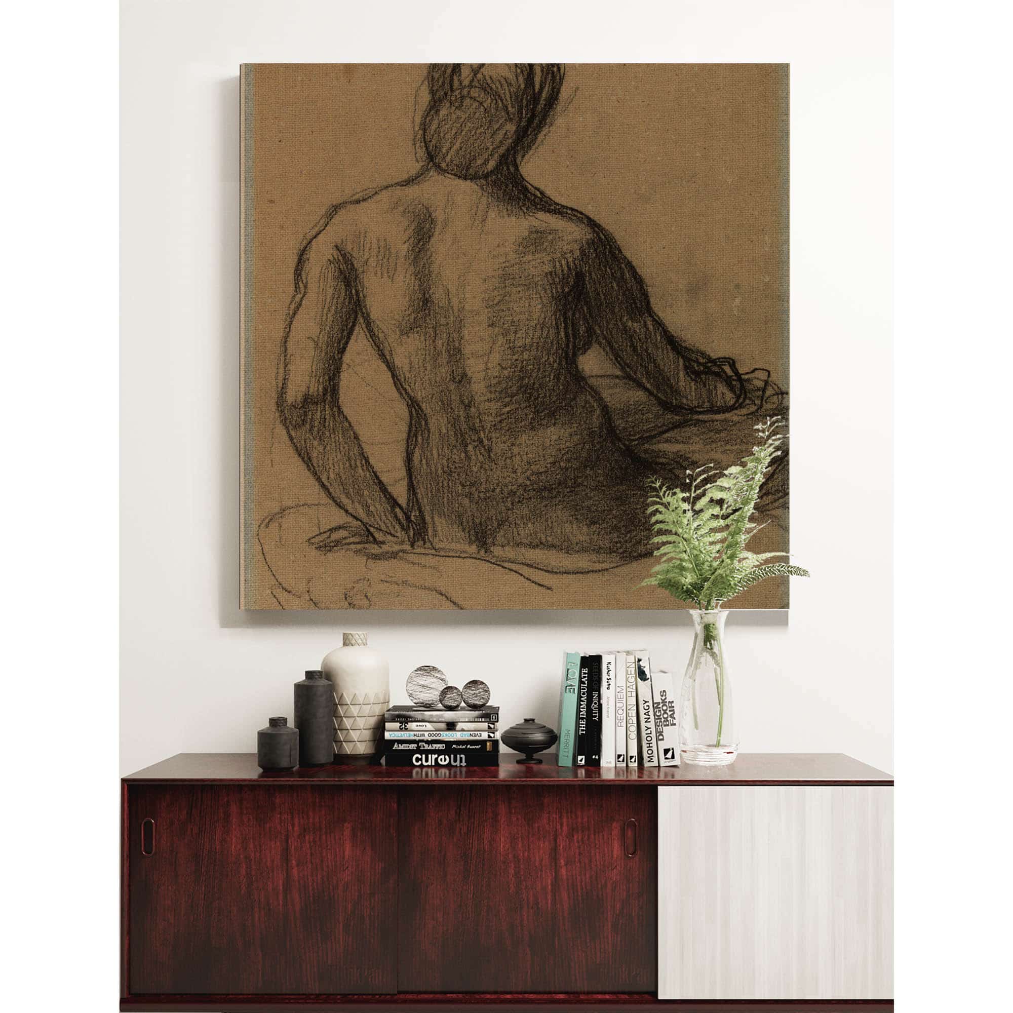 Femme Nue Assise De Dos by Pierre Puvis De Chavannes Posters, Prints, & Visual Artwork