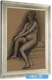 Femme Nue Assise De Trois Quarts A Gauche by Pierre Puvis De Chavannes Posters, Prints, & Visual Artwork