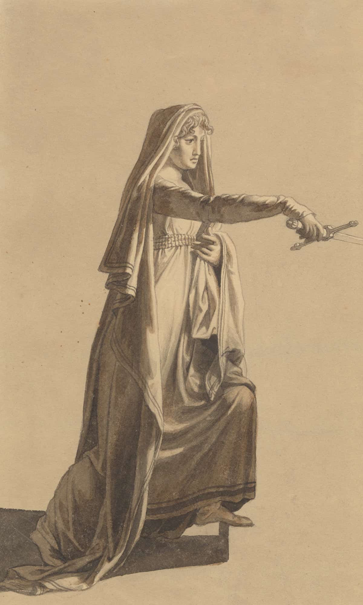 Figur Fra Oehlenschlagers Hakon Jarl by Christoffer Wilhelm Eckersberg Posters, Prints, & Visual Artwork