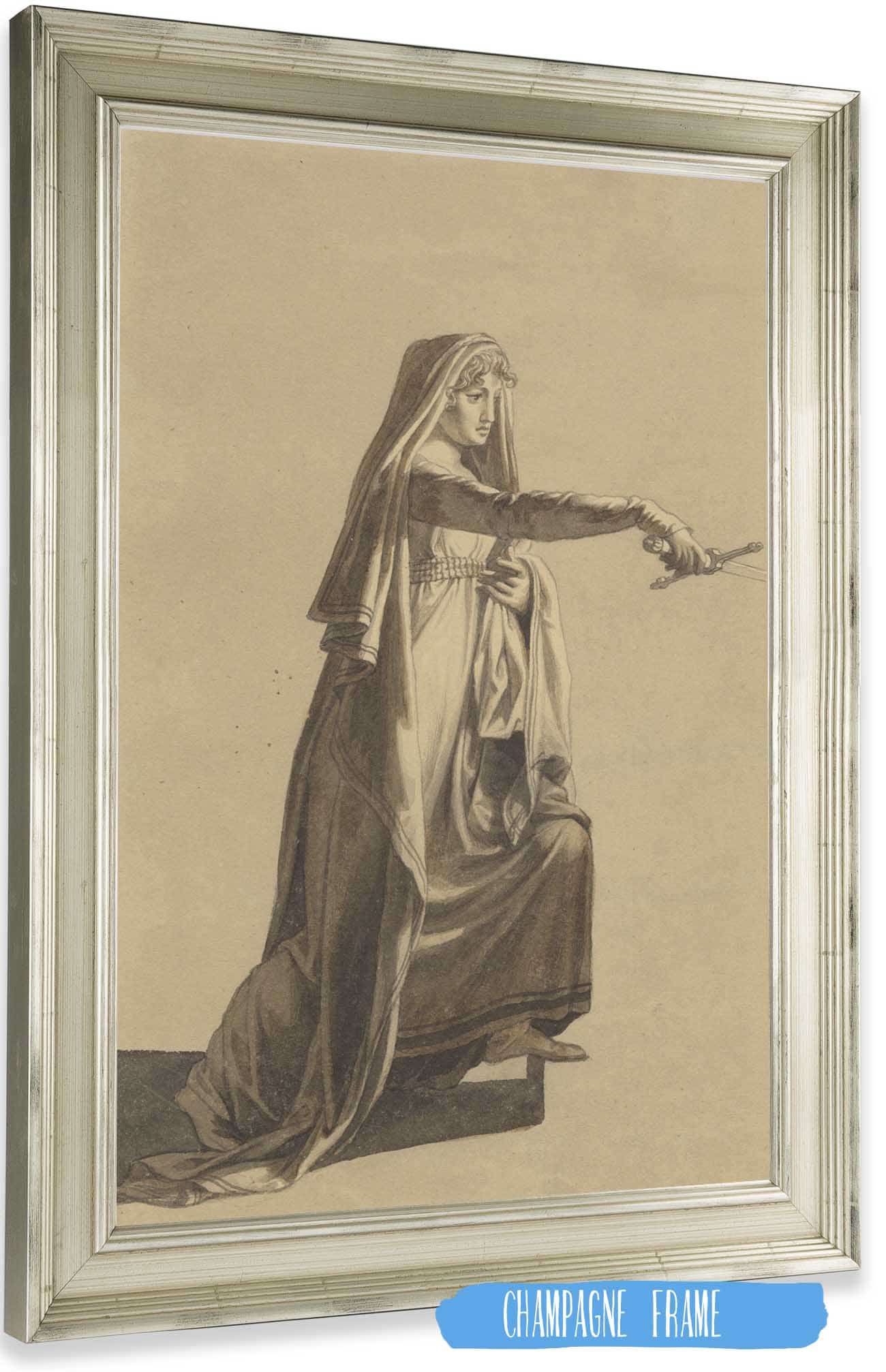 Figur Fra Oehlenschlagers Hakon Jarl by Christoffer Wilhelm Eckersberg Posters, Prints, & Visual Artwork