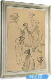 Figure Studies Verso by Theophile Alexandre Steinlen Posters, Prints, & Visual Artwork