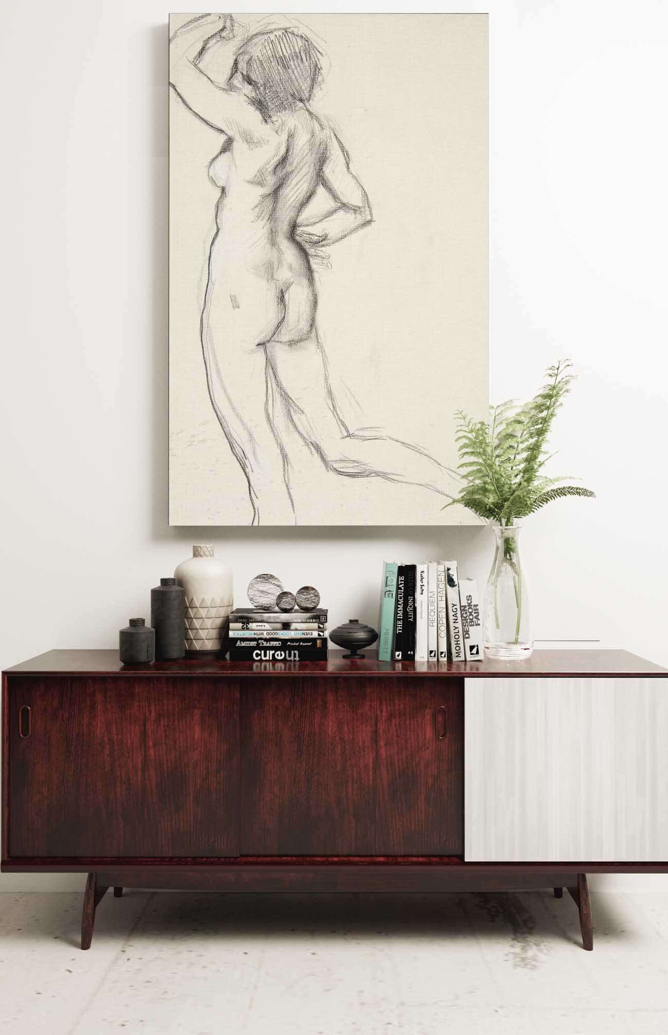 Figure Study For The Hours by Edwin Austin Abbey Posters, Prints, & Visual Artwork