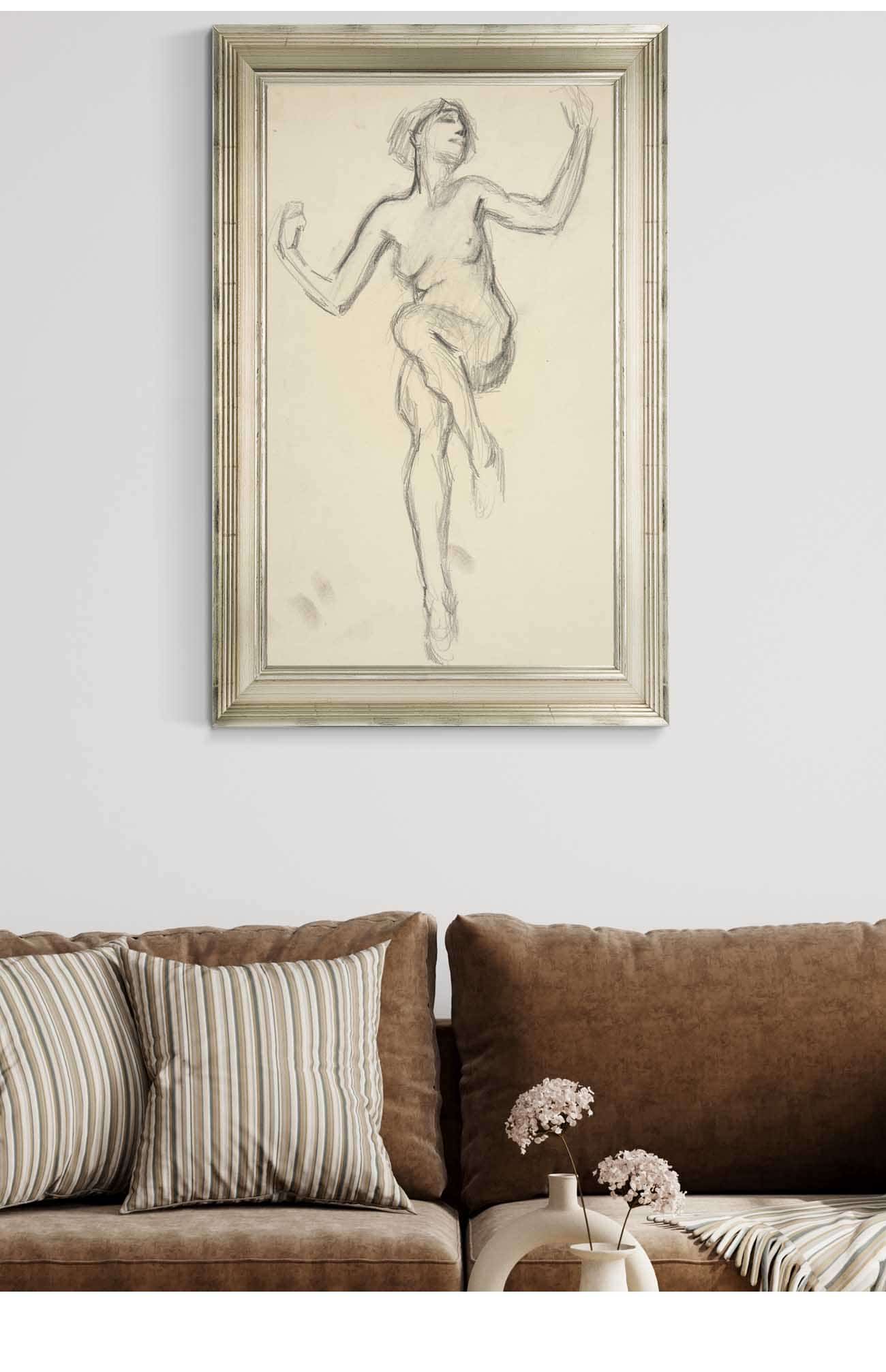 Figure Study For The Hours Ii by Edwin Austin Abbey Posters, Prints, & Visual Artwork