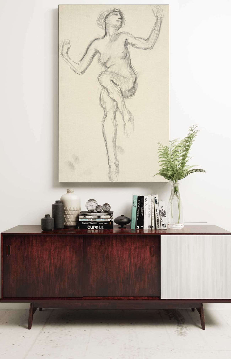 Figure Study For The Hours Ii by Edwin Austin Abbey Posters, Prints, & Visual Artwork