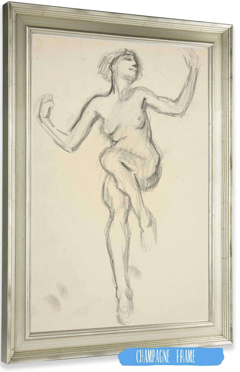 Figure Study For The Hours Ii by Edwin Austin Abbey Posters, Prints, & Visual Artwork