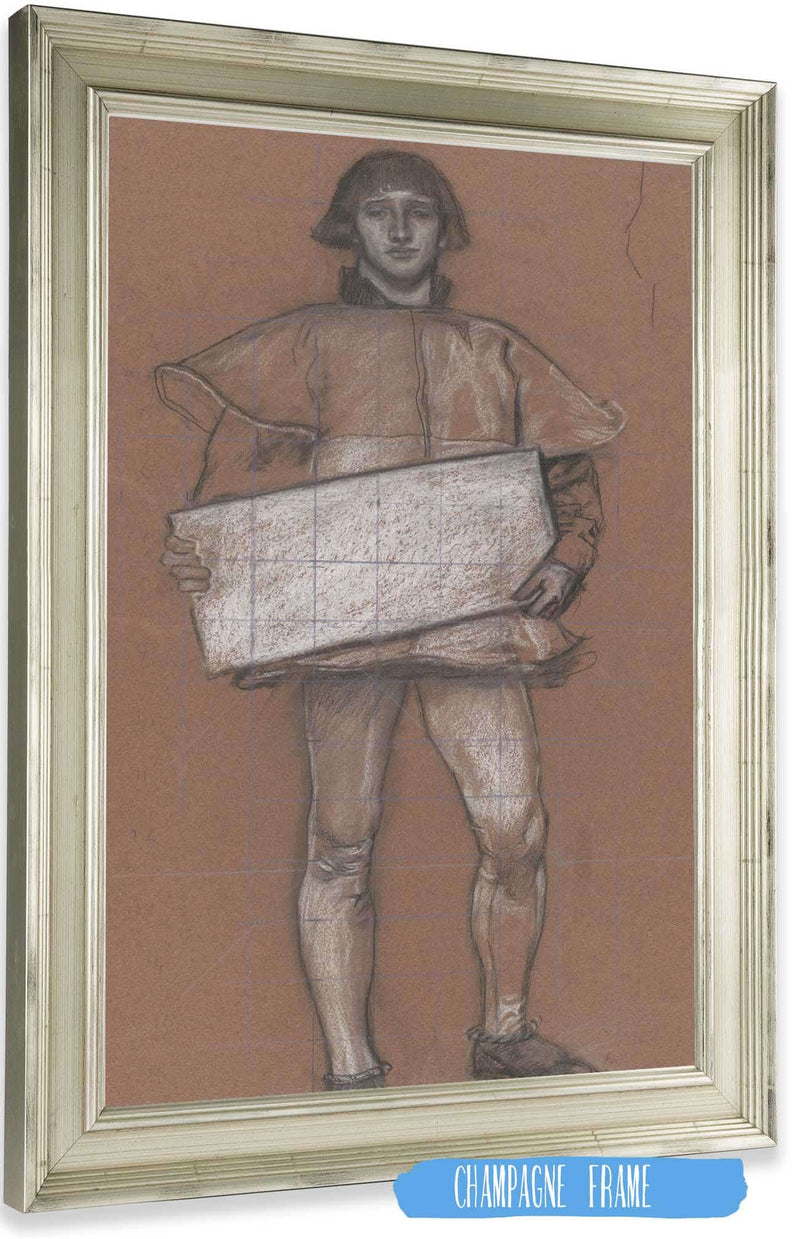 Figure Study Man In Medieval Costume by Edwin Austin Abbey Posters, Prints, & Visual Artwork