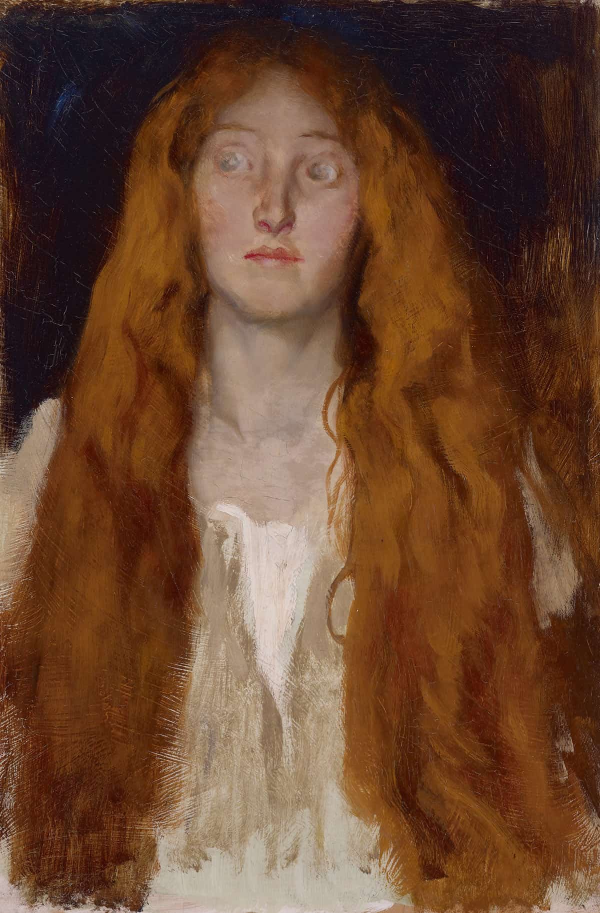 Figure Study Of Ophelia For The Play Scene Hamlet Act Iii Scene Ii   by Edwin Austin Abbey Posters, Prints, & Visual Artwork