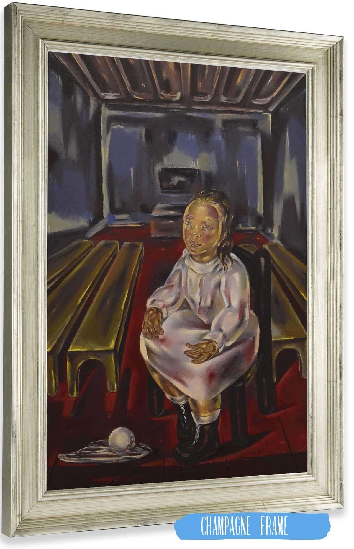 Fillette Assise Dans La Salle Aux Bancs by Maria Blanchard Posters, Prints, & Visual Artwork