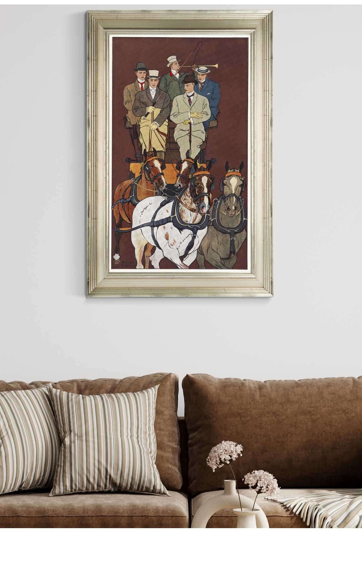Five Men Riding In A Carriage Drawn By Four Horses   by Edward Penfield Posters, Prints, & Visual Artwork