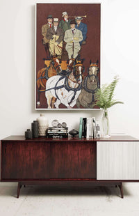 Five Men Riding In A Carriage Drawn By Four Horses   by Edward Penfield Posters, Prints, & Visual Artwork