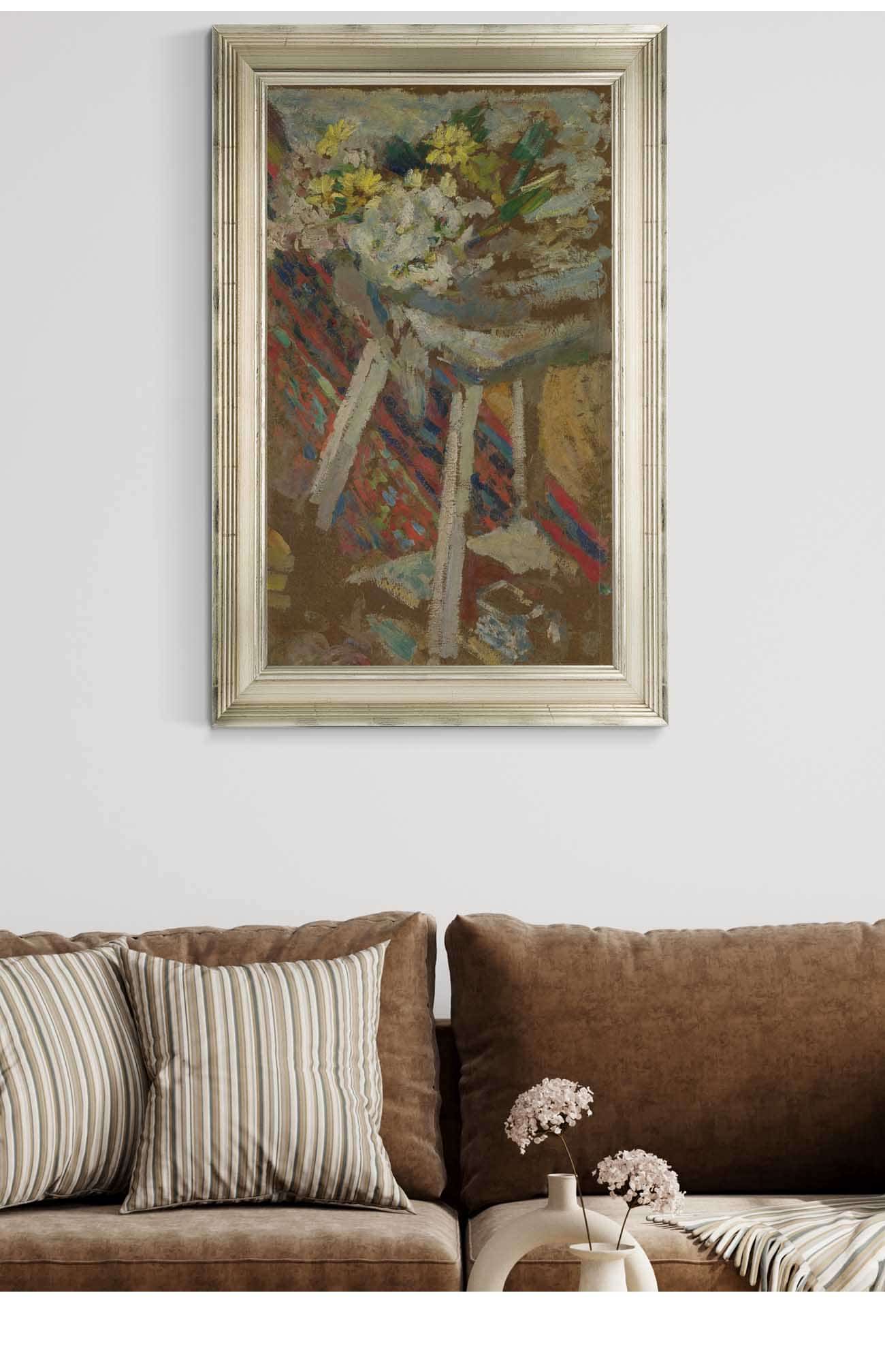 Flowers On A Stool by Edouard Vuillard Posters, Prints, & Visual Artwork