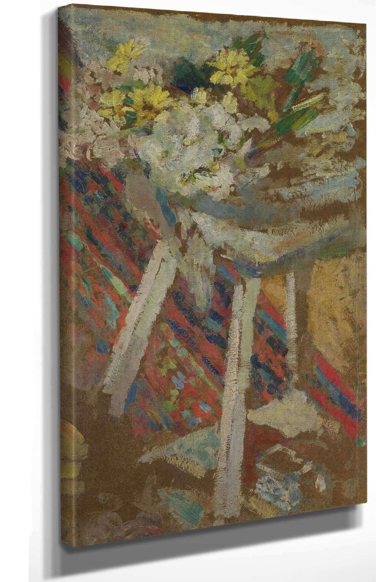 Flowers On A Stool by Edouard Vuillard Posters, Prints, & Visual Artwork