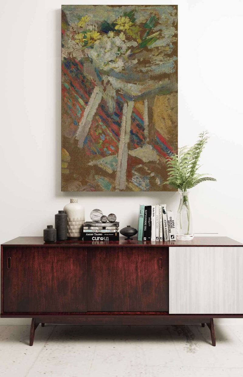 Flowers On A Stool by Edouard Vuillard Posters, Prints, & Visual Artwork