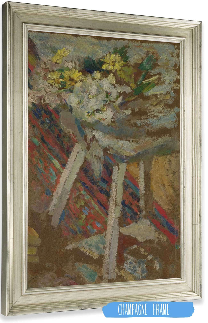 Flowers On A Stool by Edouard Vuillard Posters, Prints, & Visual Artwork